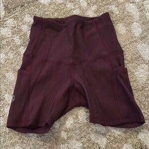 Salty Honey Maroon ripped skater shorts